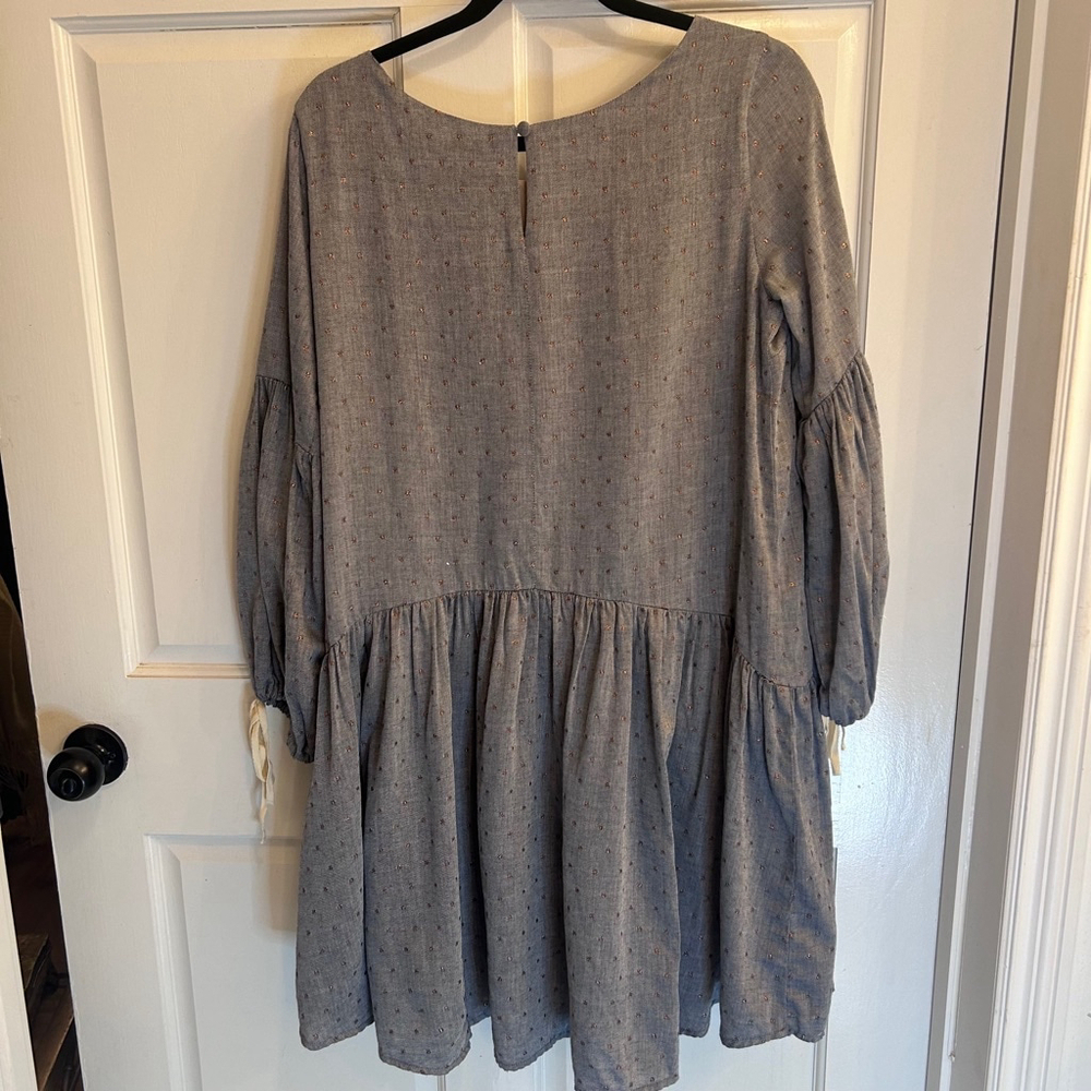 Women's Paper Crown Dress, Size S, Gray Copper